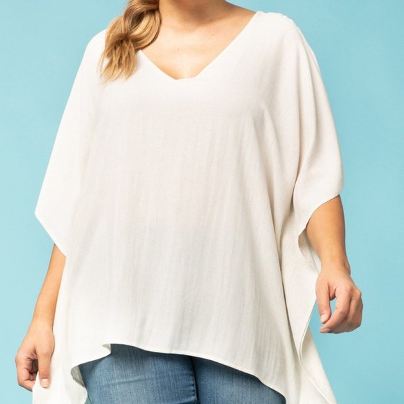 Ice Blue Dolman Blouse - Picture 3 of 3